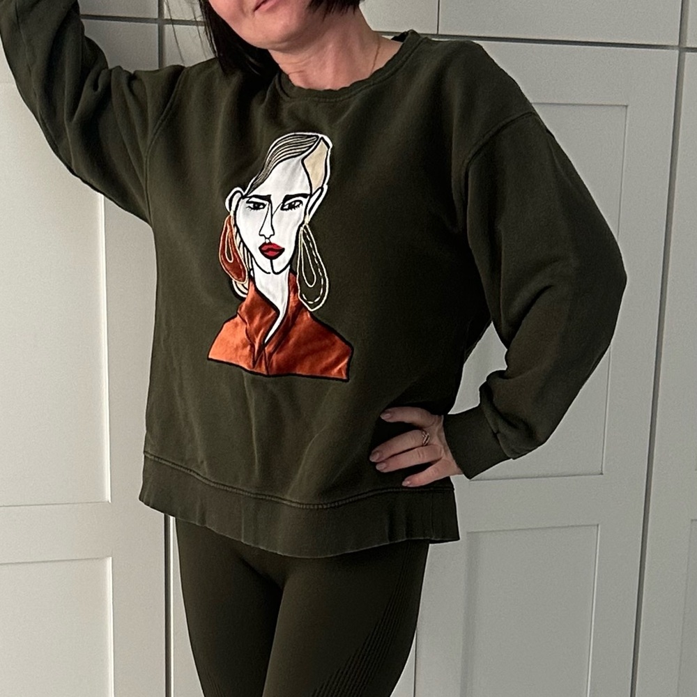 Zara Olive Knit Sweater made in Turkey - Picture 8 of 9